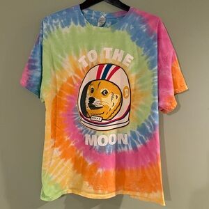 🐶🚀 Doge “To The Moon” Tie-Dye T-Shirt – 2XL – Barstool Sports